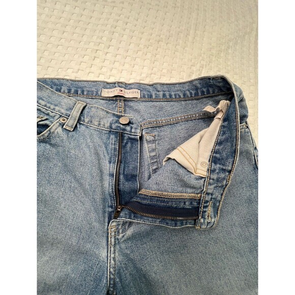 Vintage Tommy Hilfiger Jeans Womens 12 Y2k Cropped 25" Boyfriend Mid Rise Denim - Picture 10 of 16